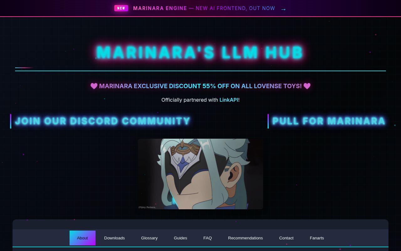 Screenshot of Marinara-Engine (spicymarinara.github.io)