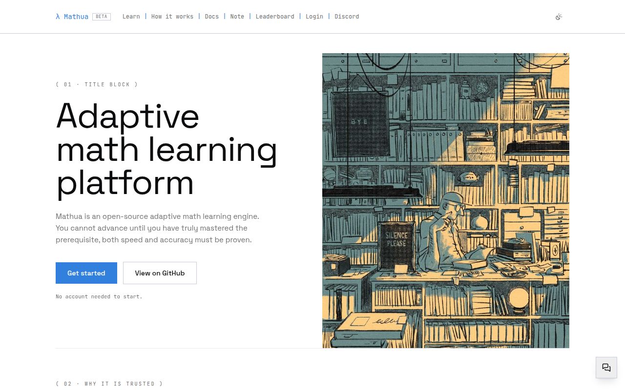 Screenshot of mathua (mathua.com)