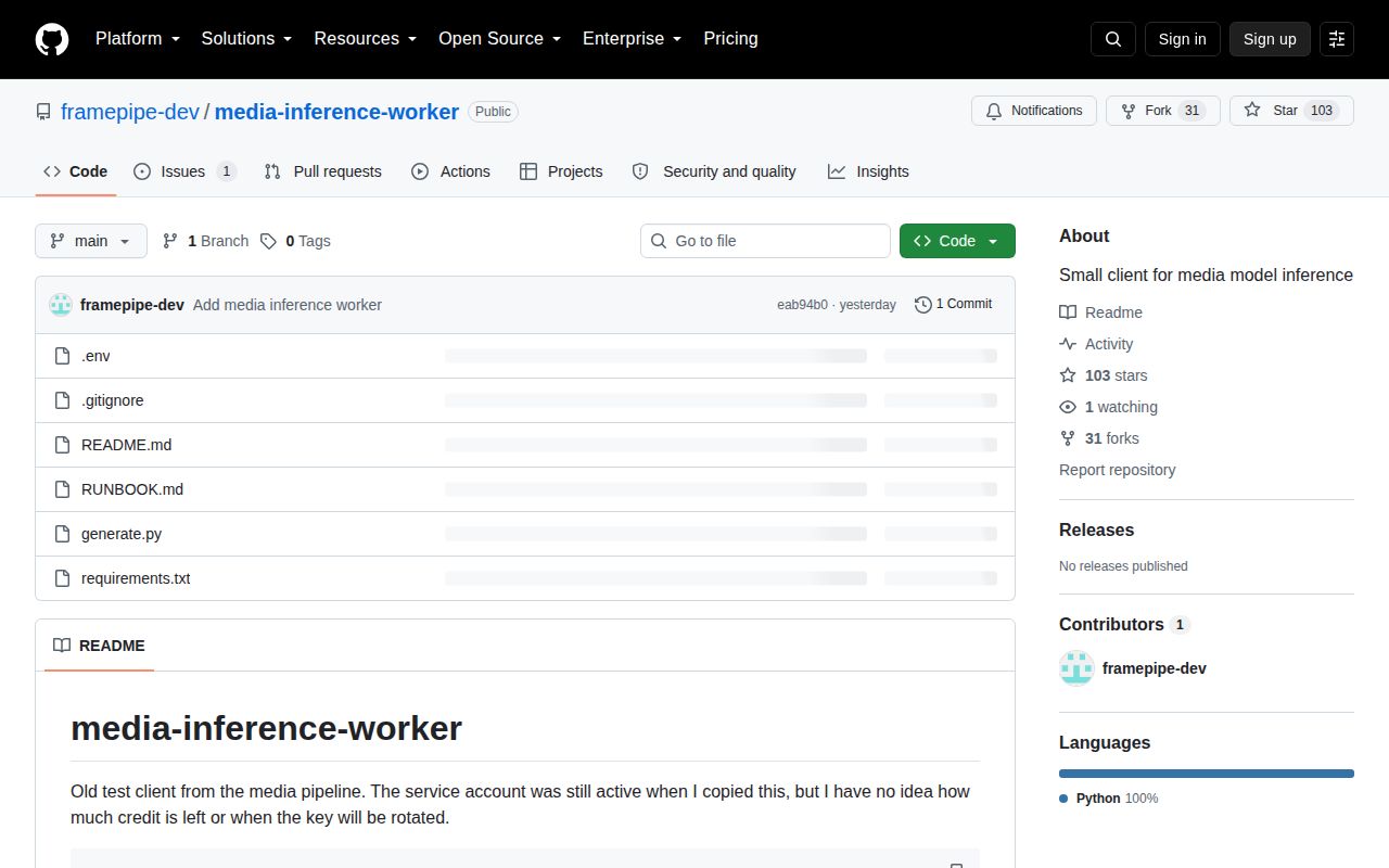 Screenshot of media-inference-worker (github.com/framepipe-dev/media-inference-worker)