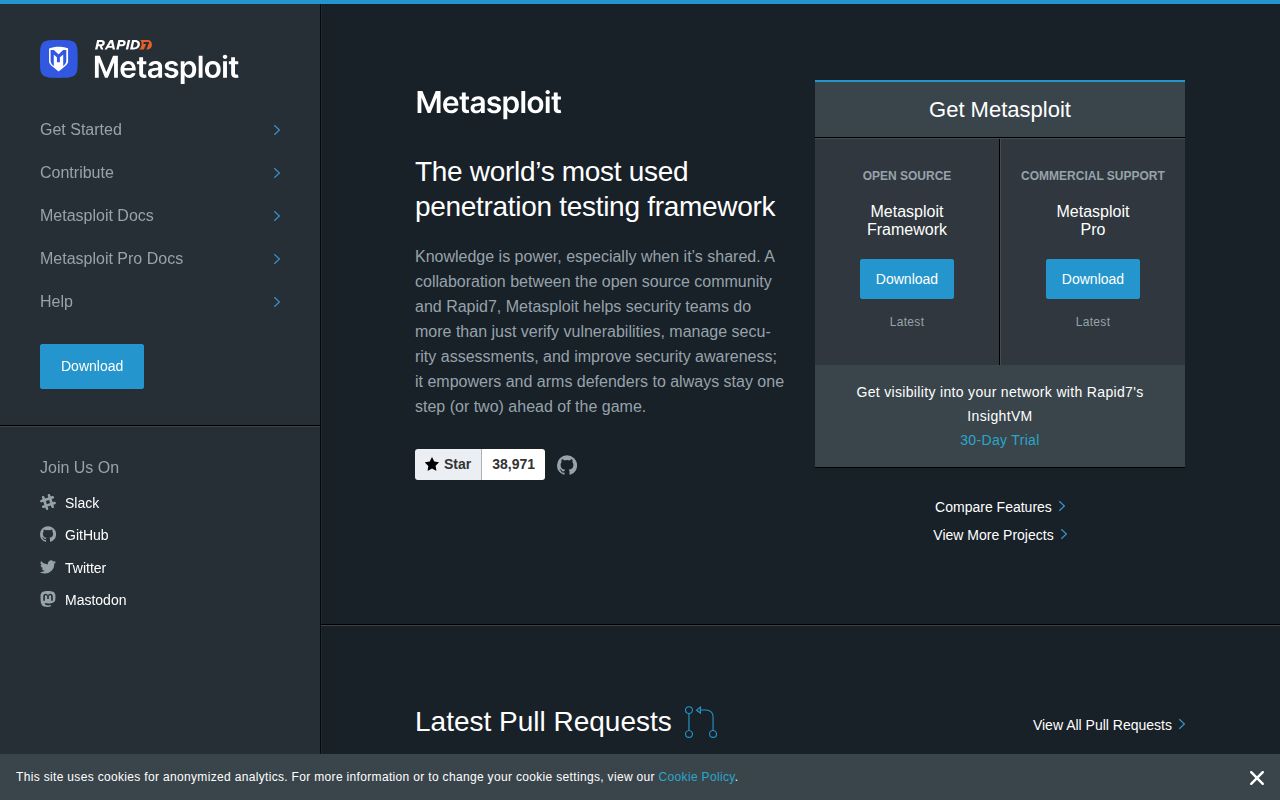 Screenshot of metasploit-framework (www.metasploit.com)