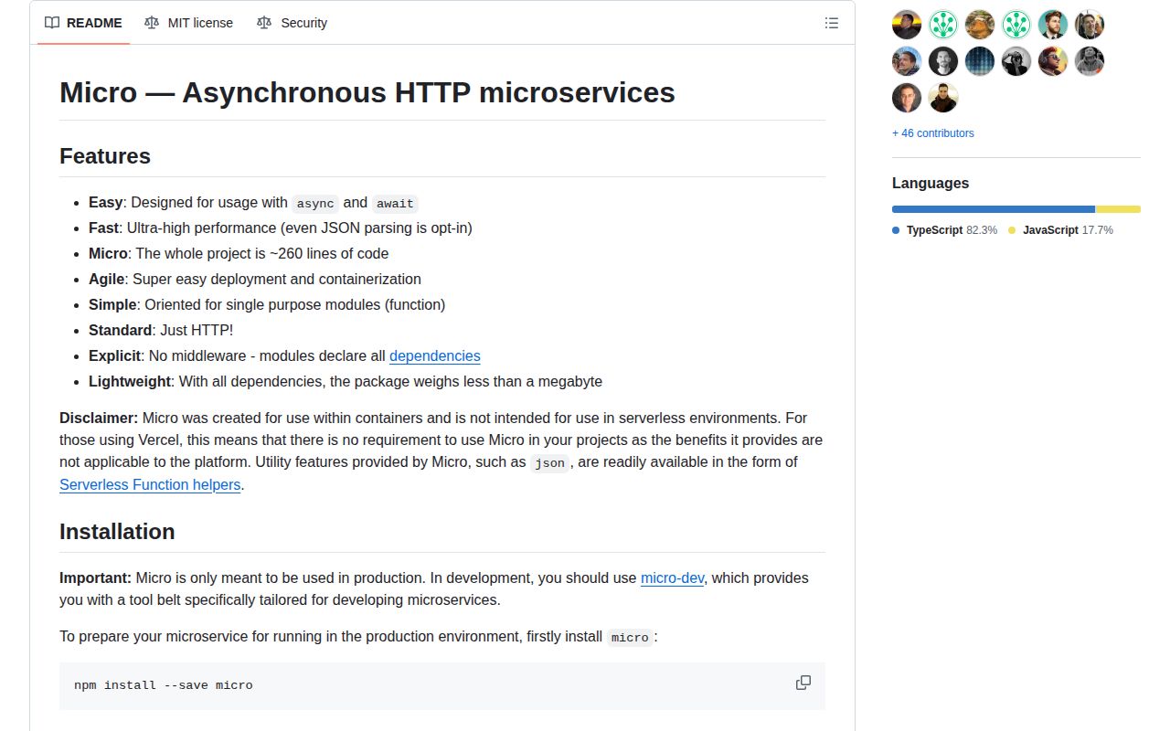 Screenshot of micro (micro-editor.github.io)