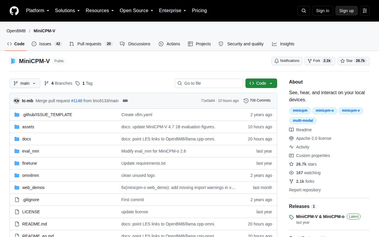 Screenshot of MiniCPM-V (github.com/OpenBMB/MiniCPM-V)