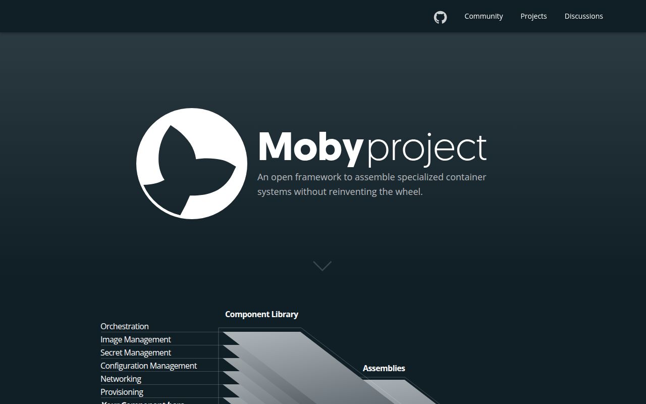 Screenshot of moby (mobyproject.org)