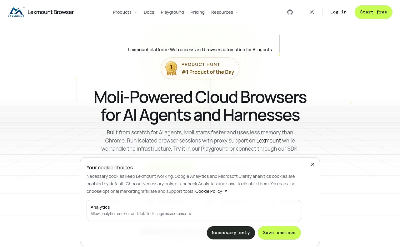 Screenshot of moli (browser.lexmount.com)