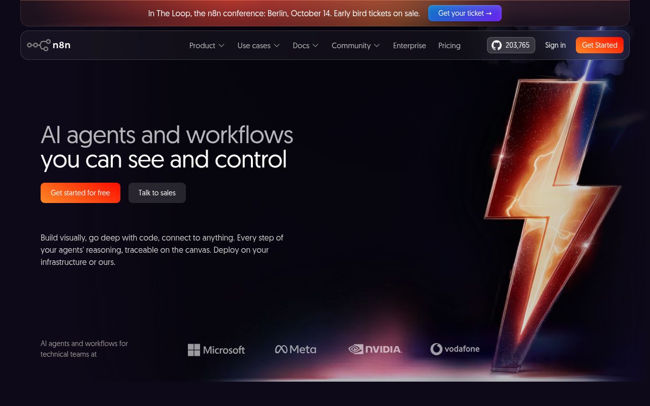 Screenshot of n8n (n8n.io)