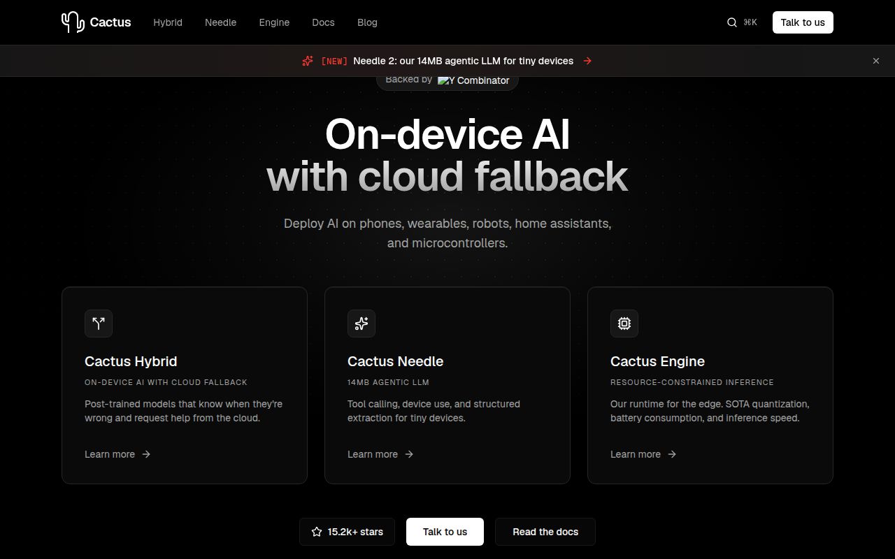 Screenshot of needle (cactuscompute.com)
