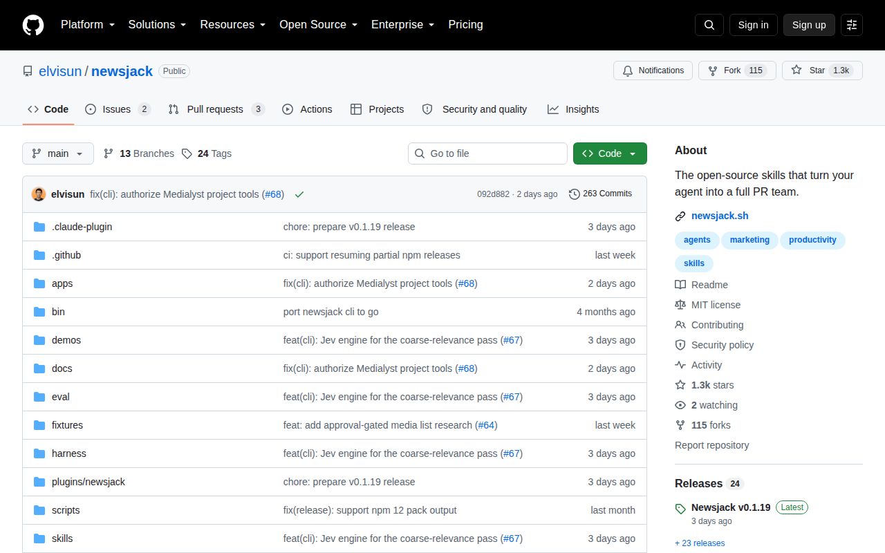 Screenshot of newsjack (newsjack.sh)