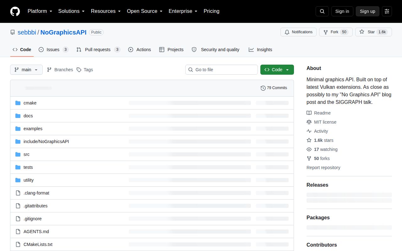 Screenshot of NoGraphicsAPI (github.com/sebbbi/NoGraphicsAPI)