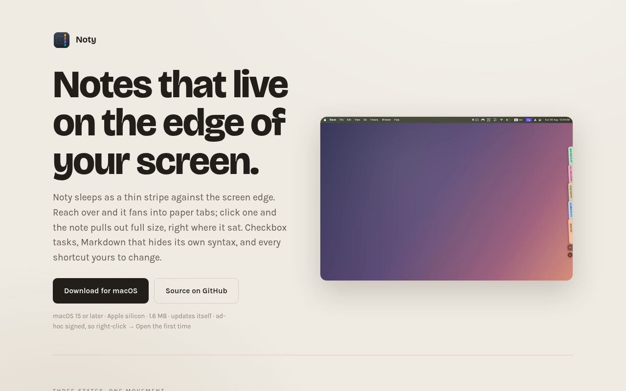 Screenshot of noty (noty-sepia.vercel.app)