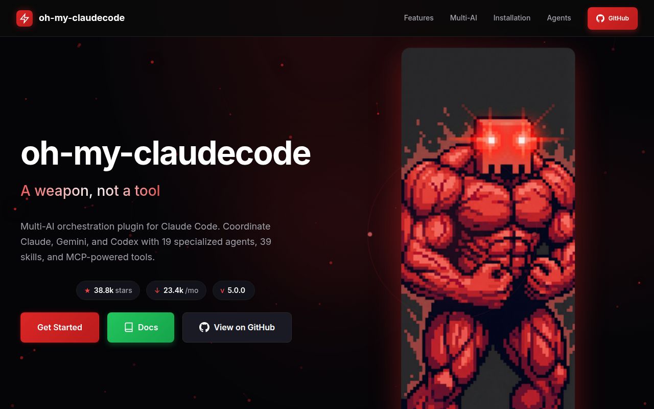 Screenshot of oh-my-claudecode (oh-my-claudecode.dev)