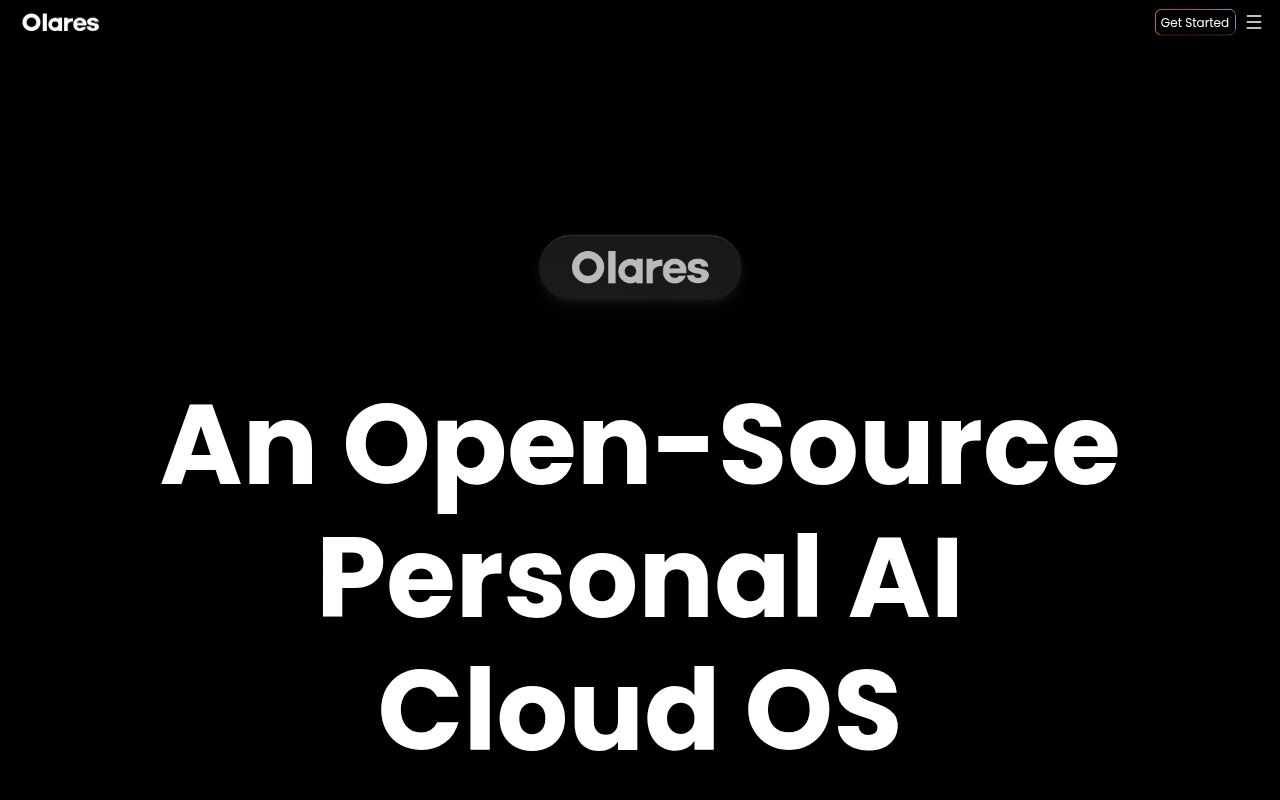 Screenshot of Olares (www.olares.com)