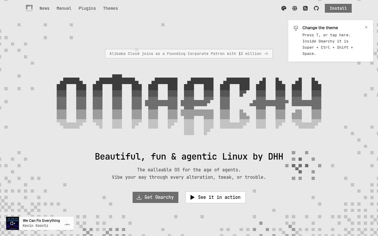 Screenshot of omarchy (omarchy.org)