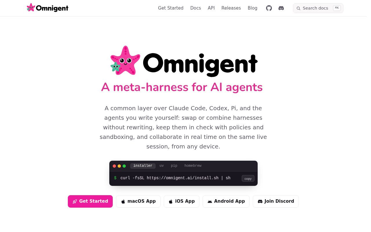 Screenshot of omnigent (omnigent.ai)