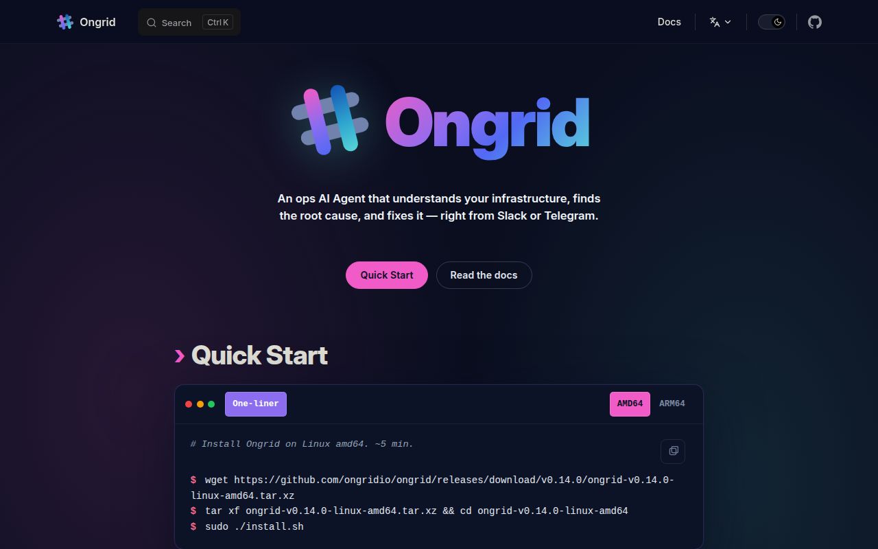 Screenshot of ongrid (ongrid.cloud)