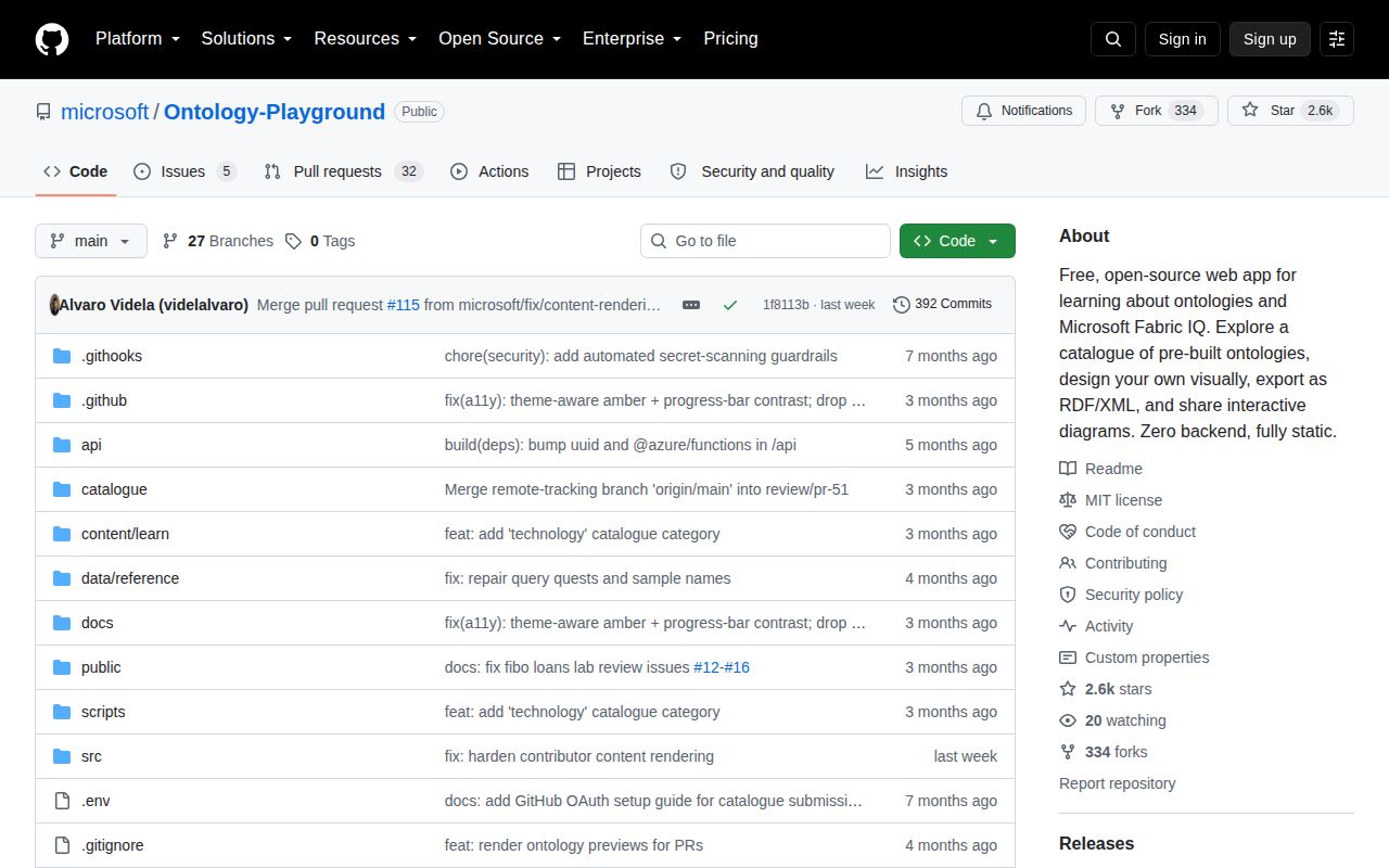 Screenshot of Ontology-Playground (github.com/microsoft/Ontology-Playground)