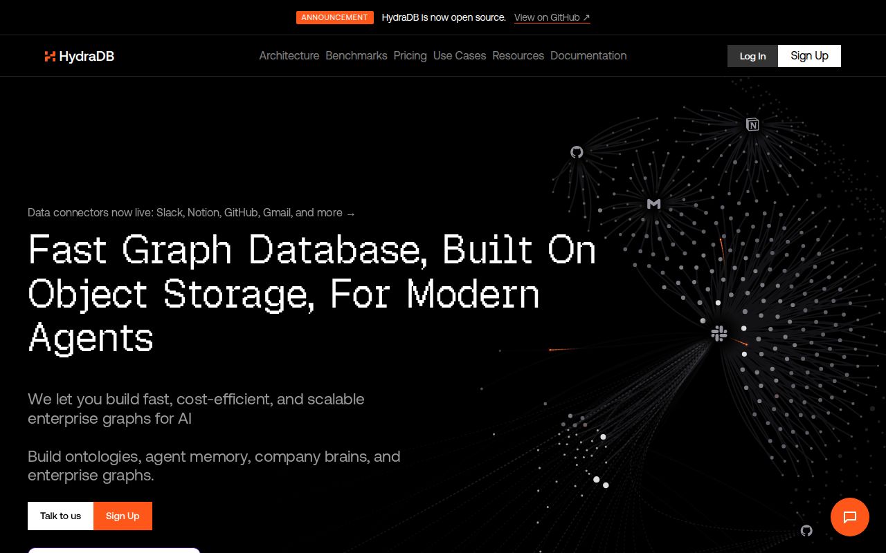 Screenshot of open-glean (hydradb.com)