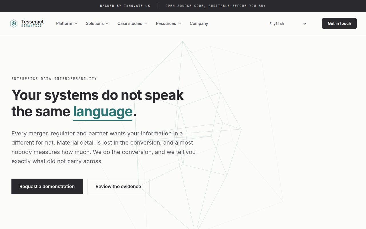 Screenshot of open-ontologies (tesseractsemantics.com)