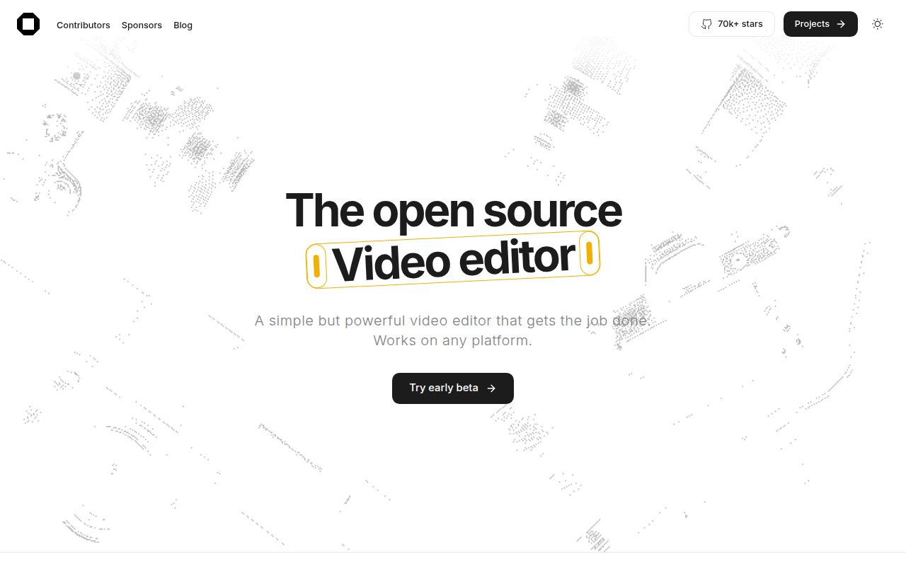 Screenshot of OpenCut (opencut.app)