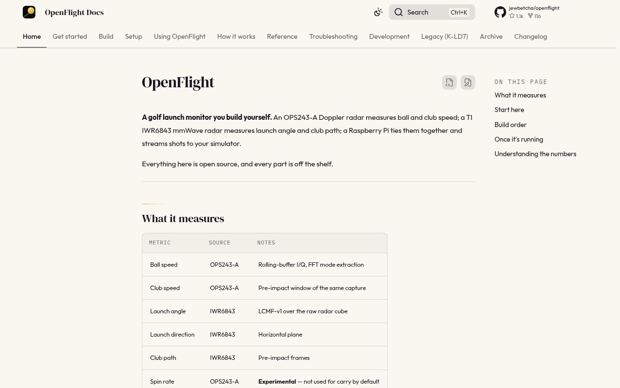 Screenshot of openflight (open-flight.github.io/openflight)