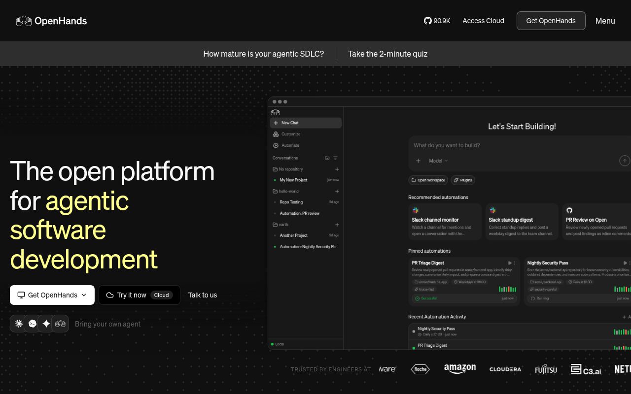 Screenshot of OpenHands (openhands.dev)