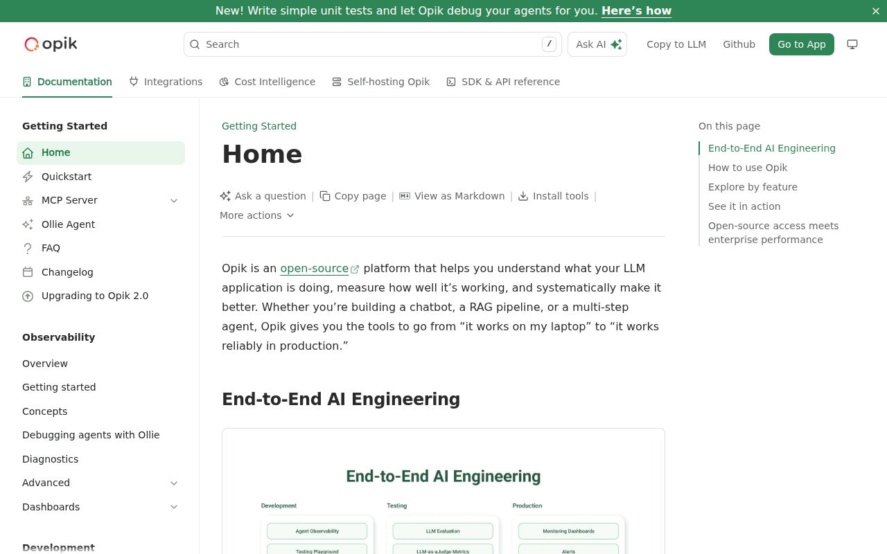 Screenshot of opik (www.comet.com/docs/opik)