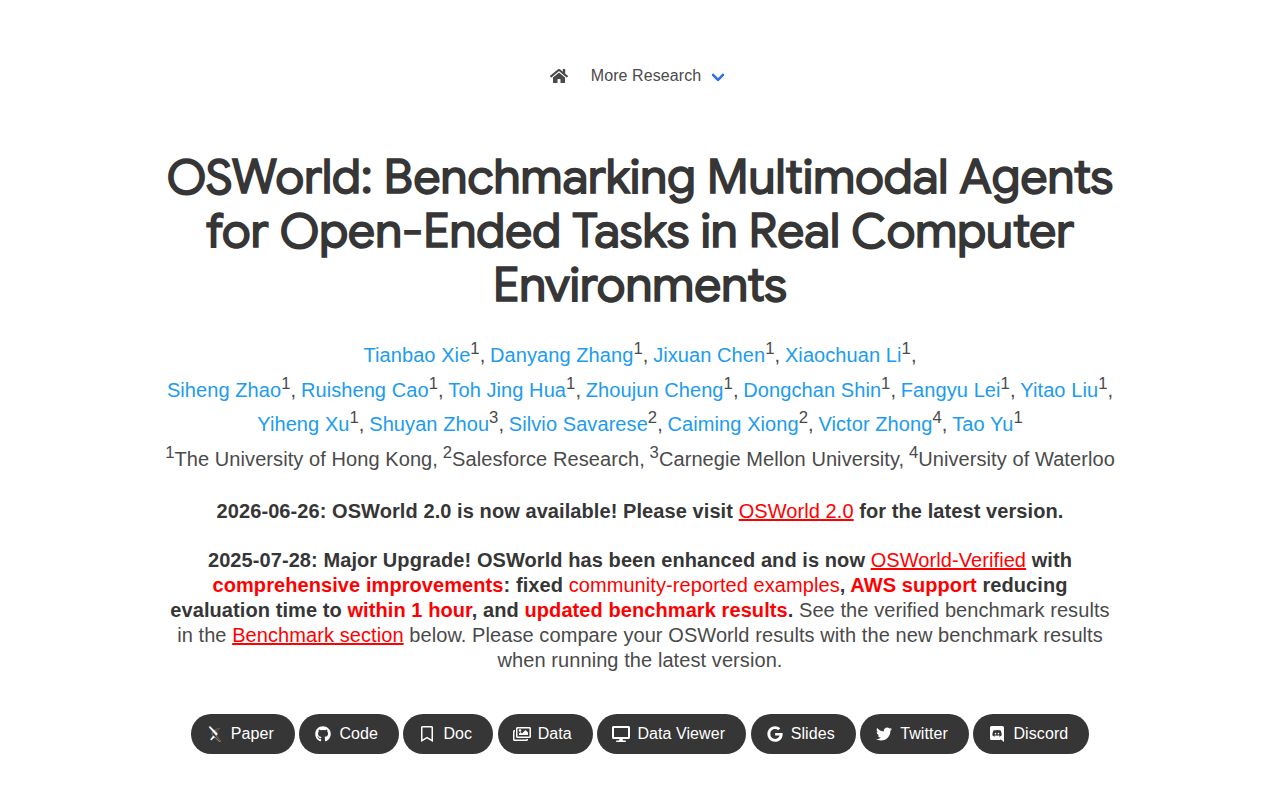 Screenshot of OSWorld (os-world.github.io)