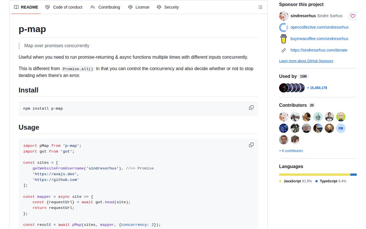 Screenshot of p-map documentation