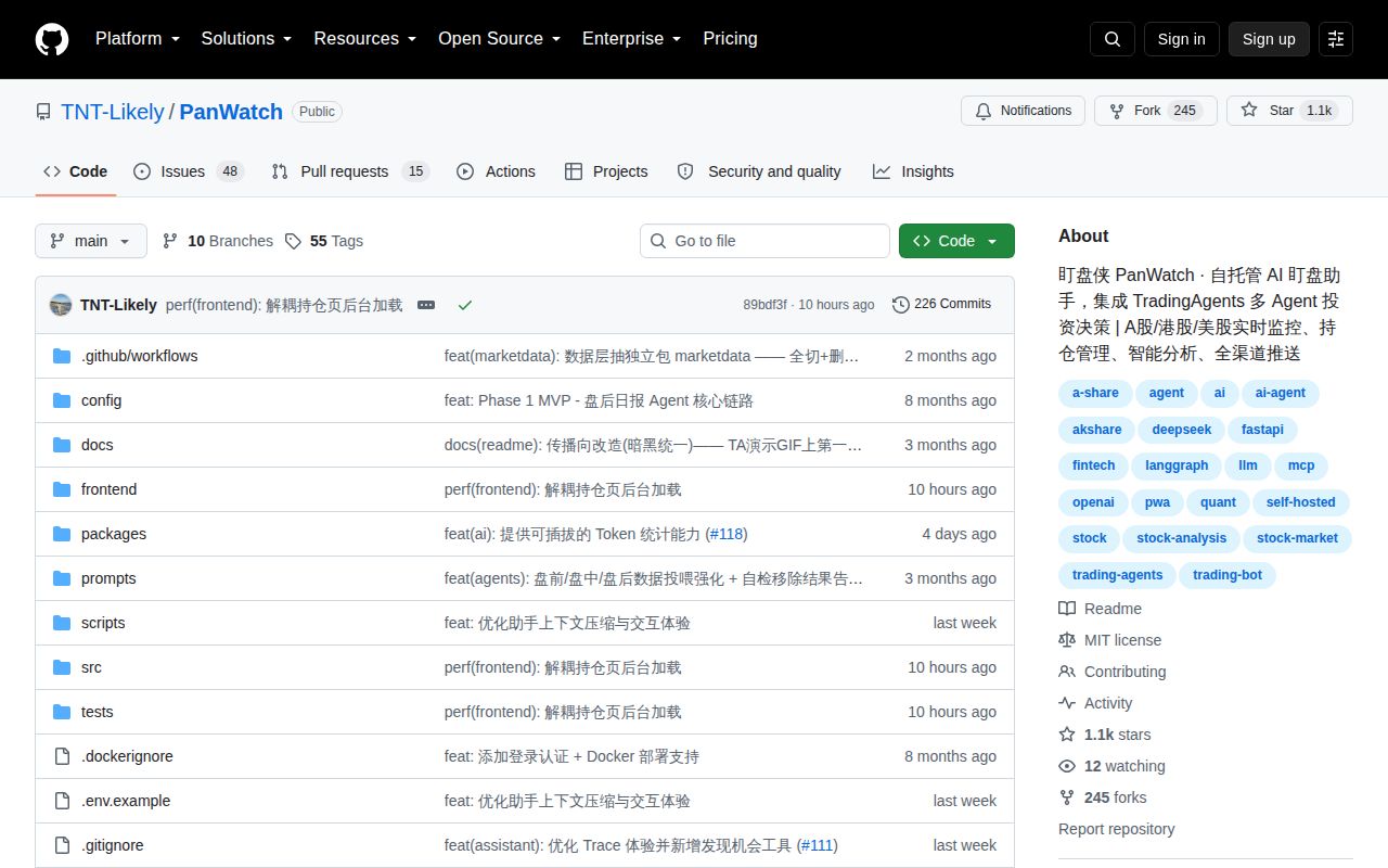 Screenshot of PanWatch (github.com/TNT-Likely/PanWatch)