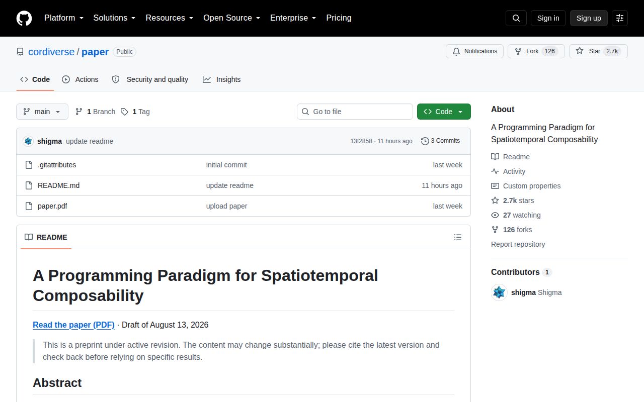 Screenshot of paper (github.com/cordiverse/paper)