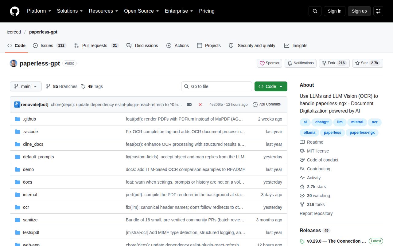 Screenshot of paperless-gpt (github.com/icereed/paperless-gpt)