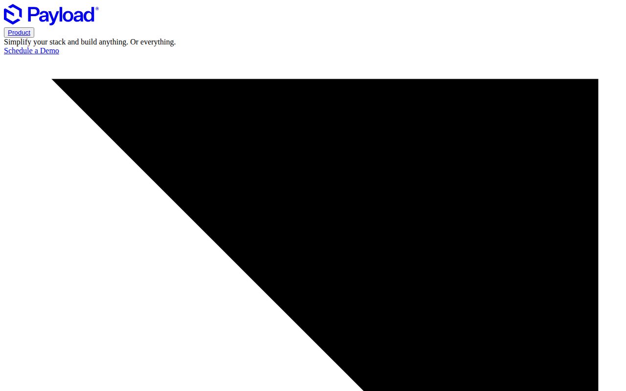 Screenshot of payload (payloadcms.com)