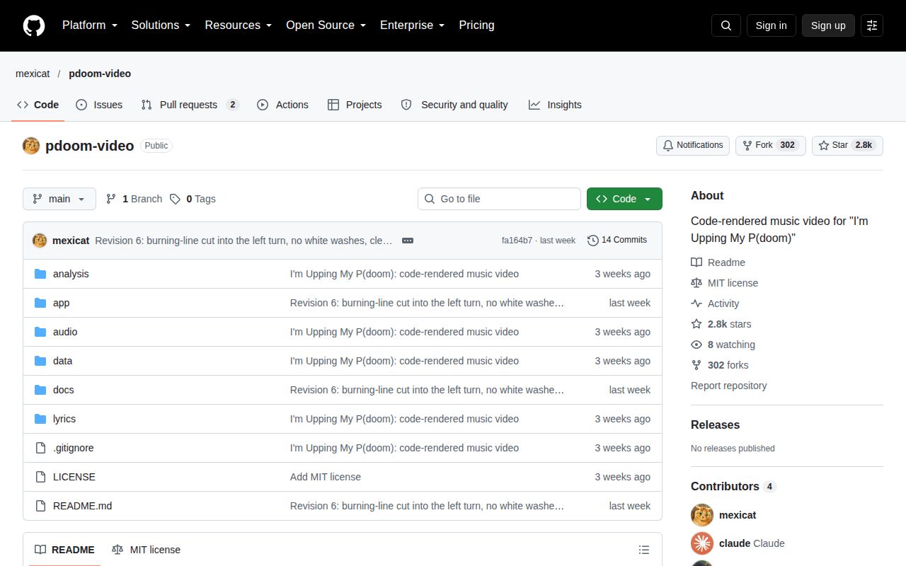 Screenshot of pdoom-video (github.com/mexicat/pdoom-video)