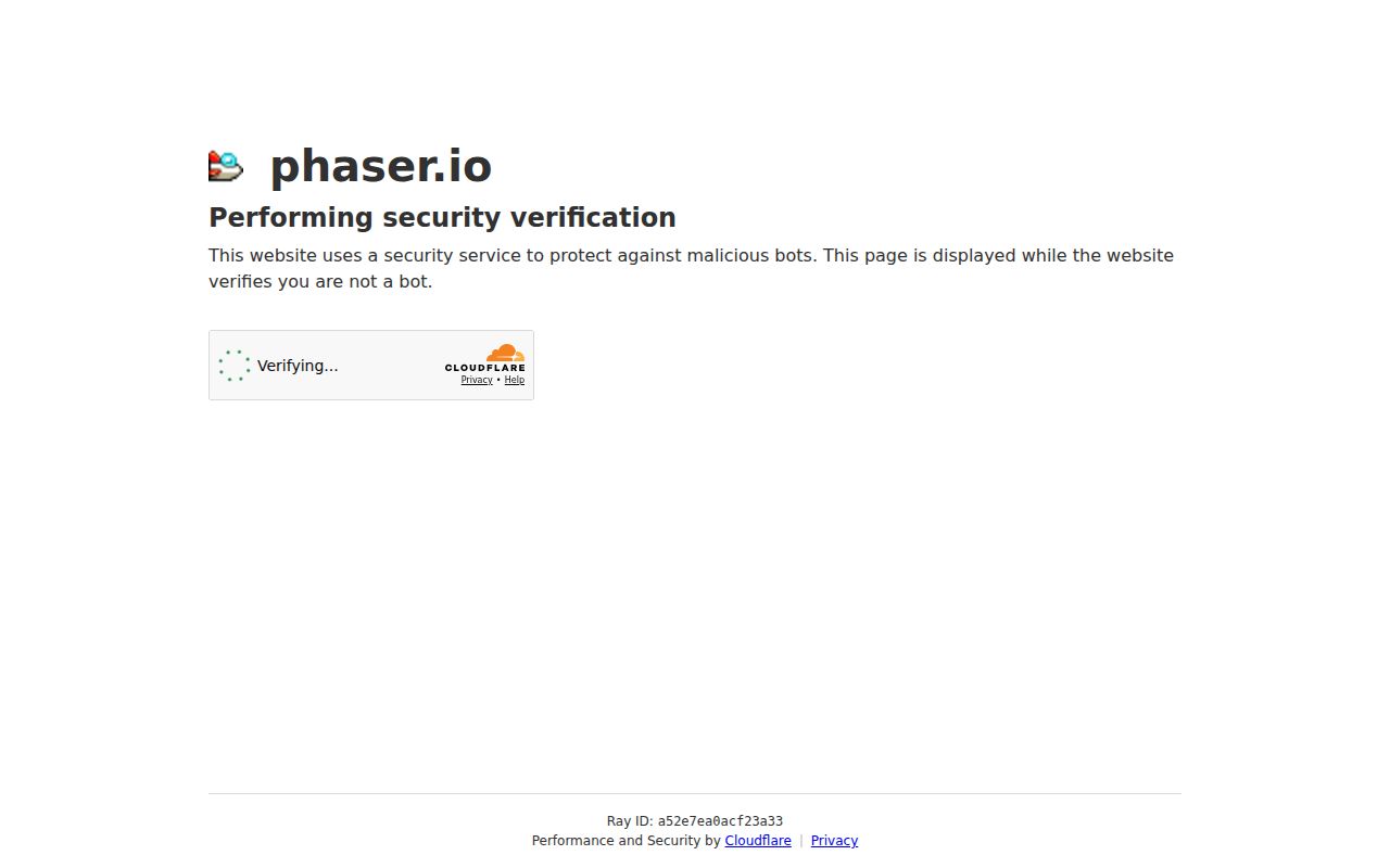 Screenshot of phaser (phaser.io)