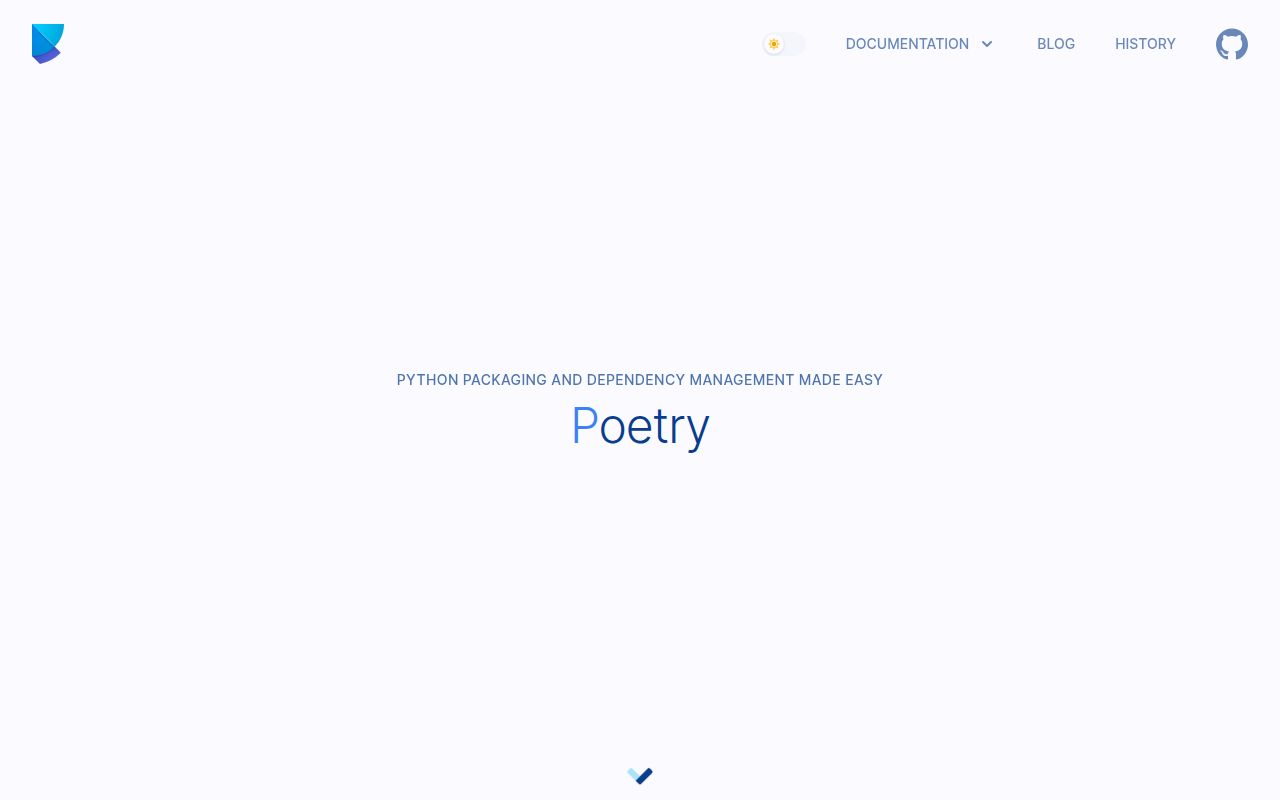 Screenshot of poetry (python-poetry.org)