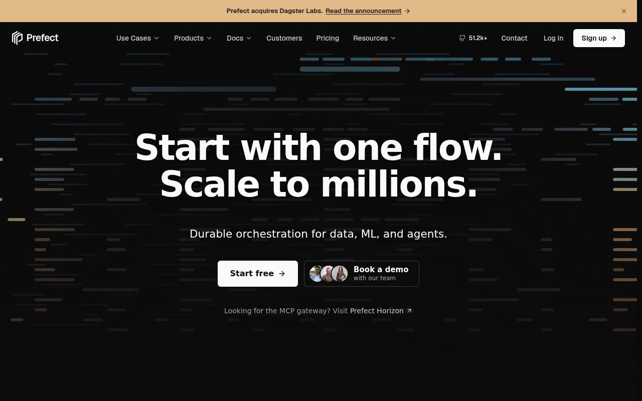 Screenshot of prefect (prefect.io)