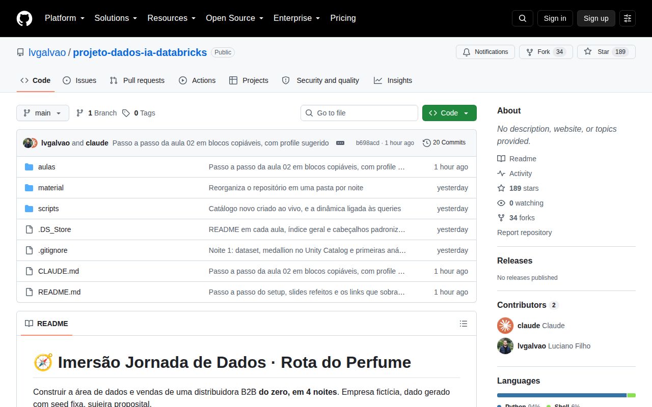 Screenshot of projeto-dados-ia-databricks (github.com/lvgalvao/projeto-dados-ia-databricks)