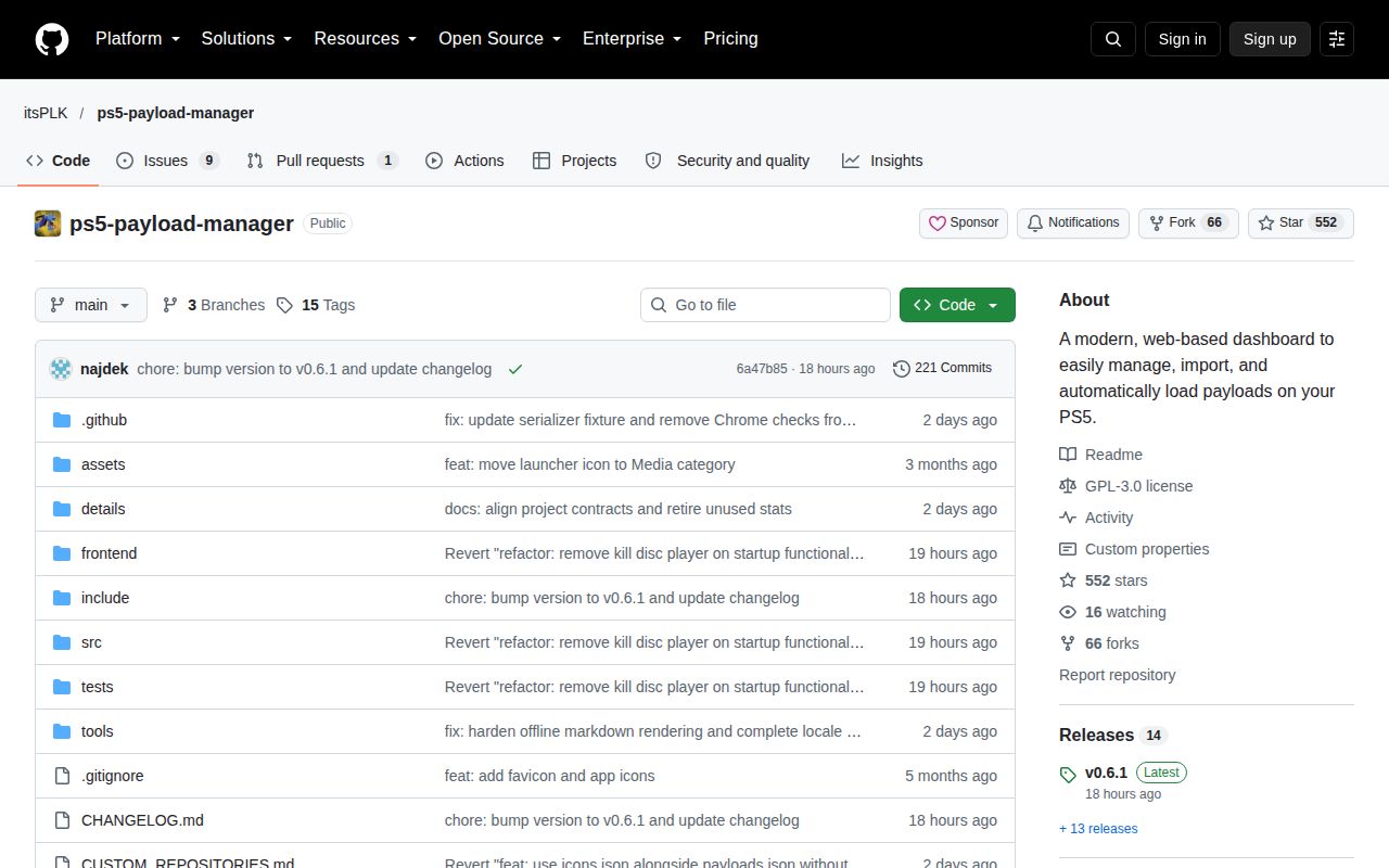 Screenshot of ps5-payload-manager (github.com/itsPLK/ps5-payload-manager)