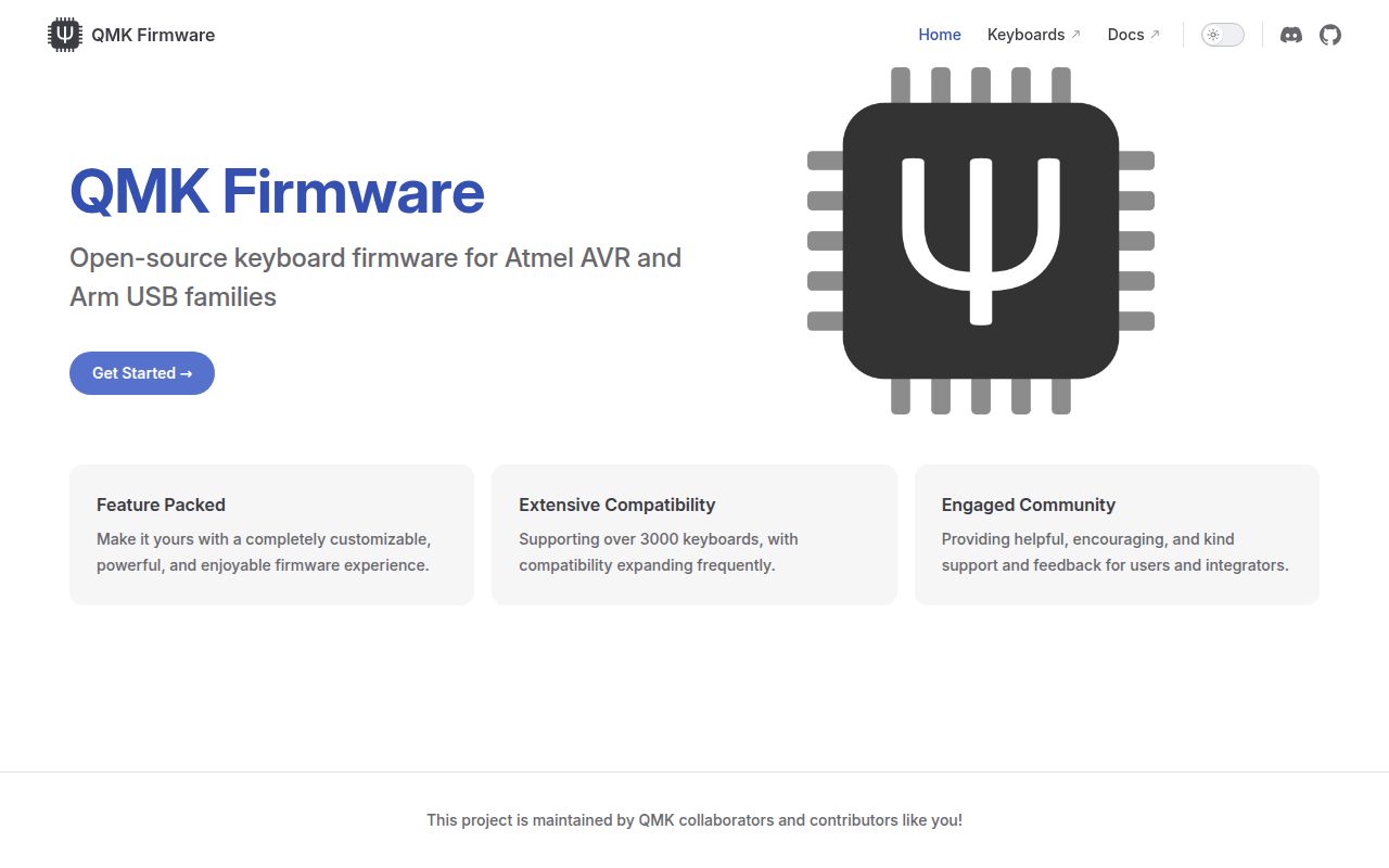 Screenshot of qmk_firmware (qmk.fm)