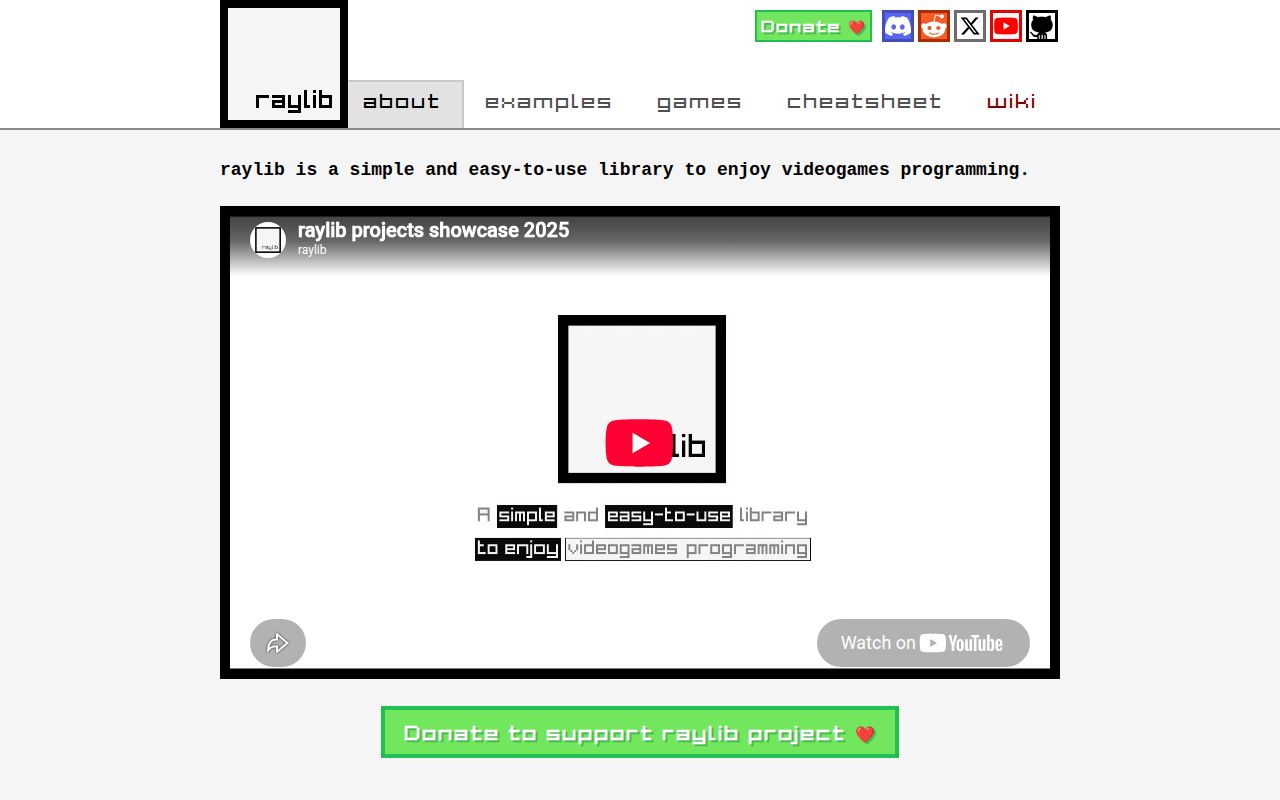 Screenshot of raylib (www.raylib.com)