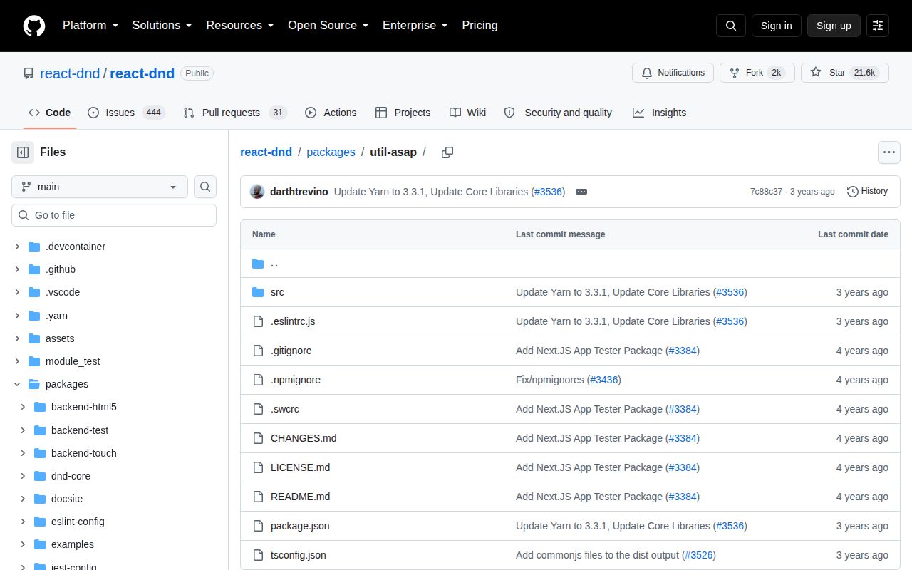 Screenshot of @react-dnd/asap documentation