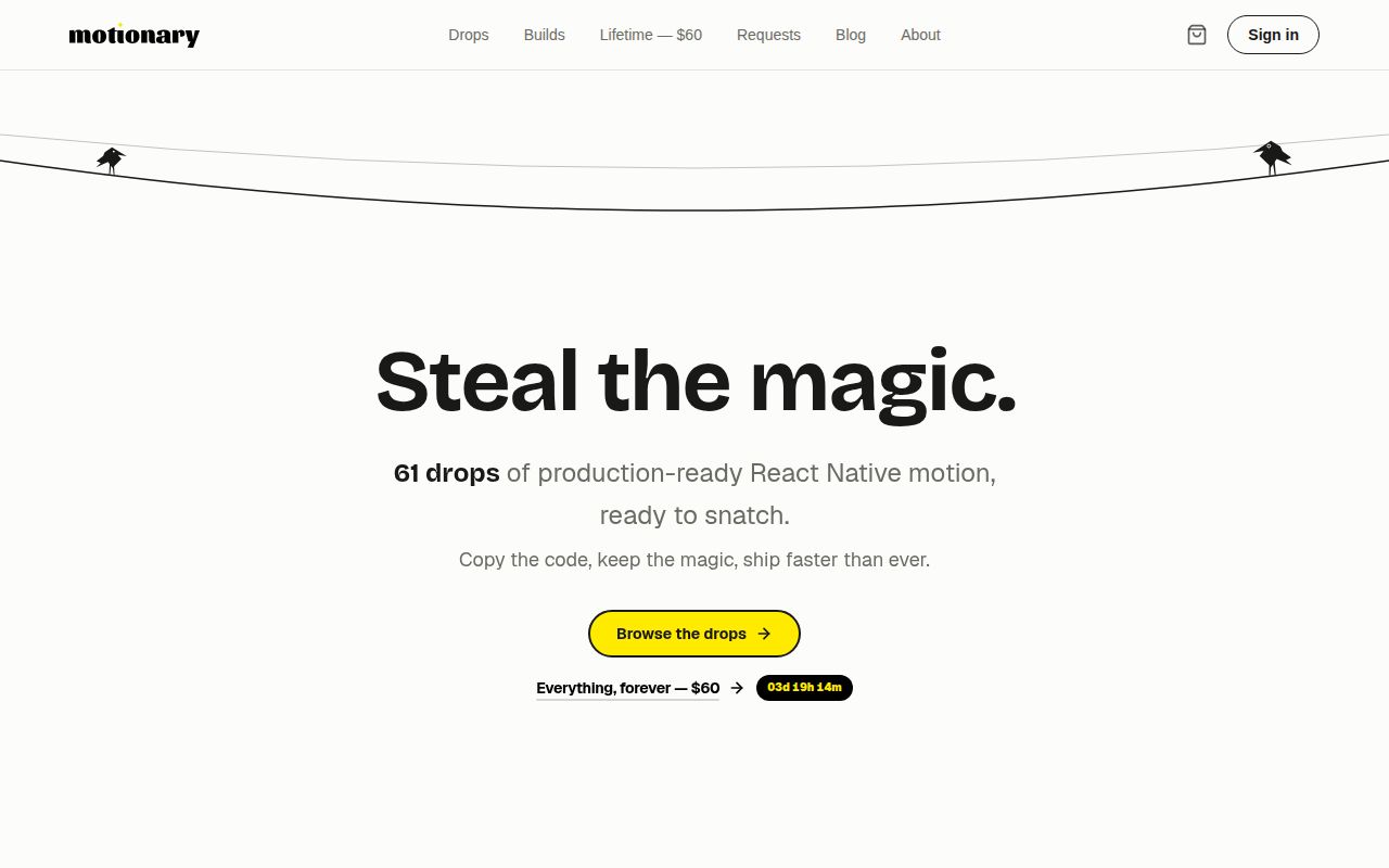 Screenshot of react-native-continued-task (motionary.dev)