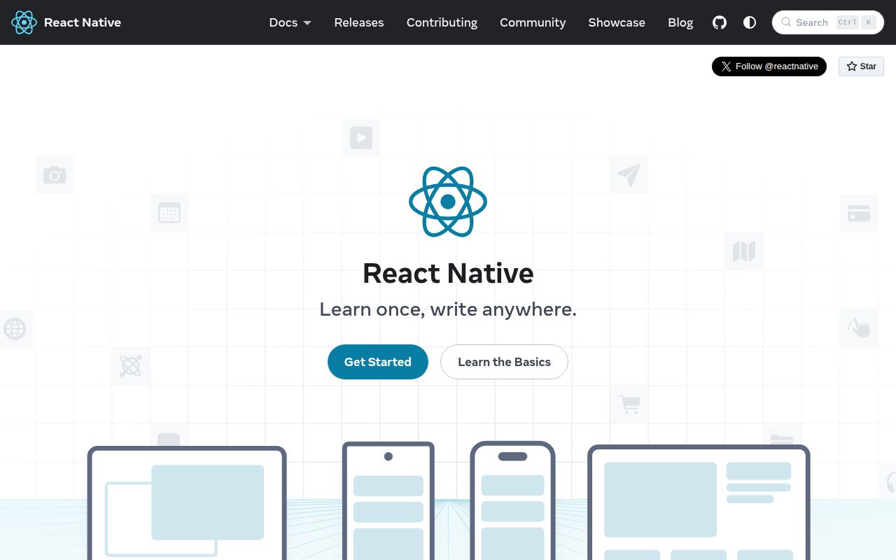 Screenshot of react-native (reactnative.dev)