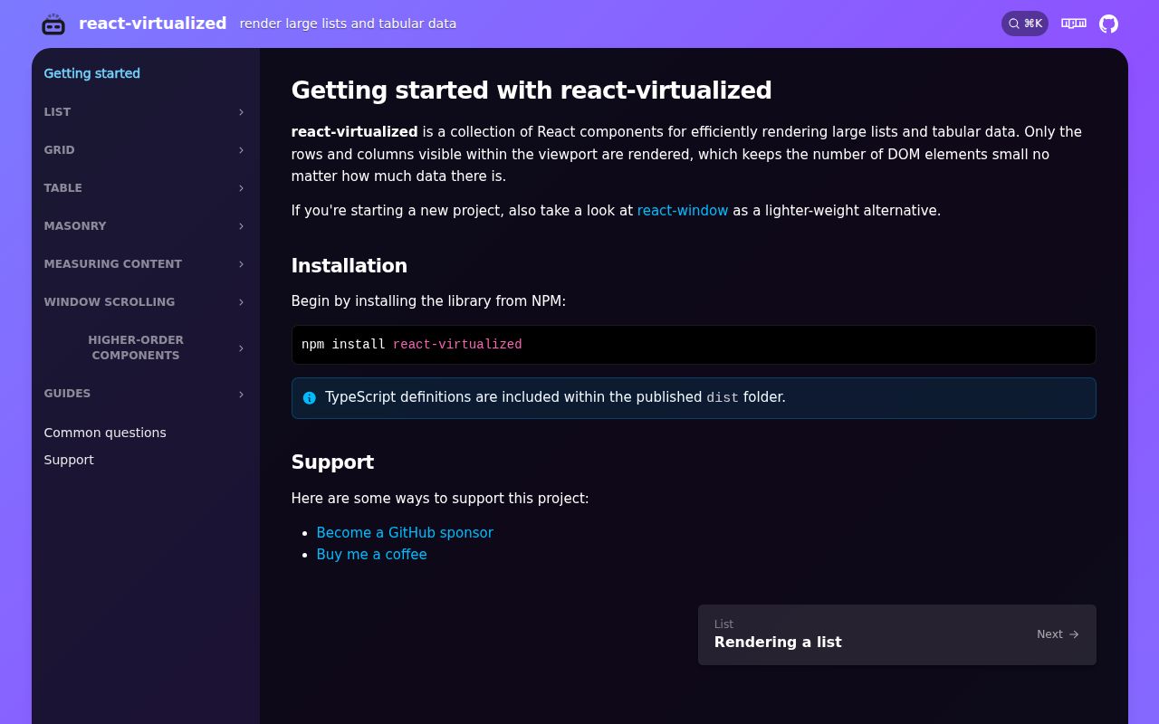 Screenshot of react-virtualized (react-virtualized-docs.vercel.app)