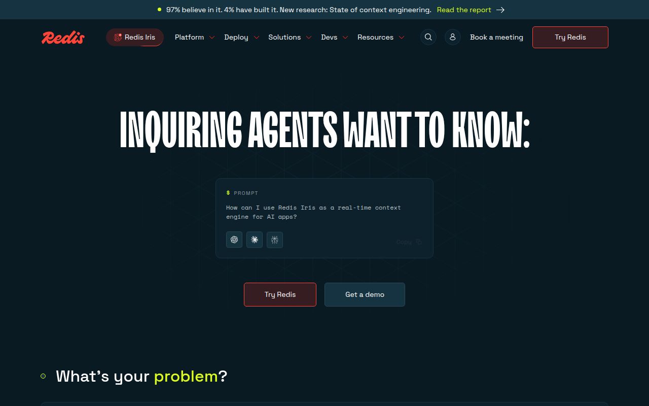 Screenshot of redis (redis.io)