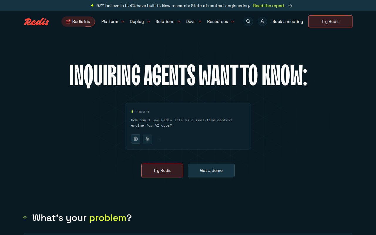 Screenshot of redis (redis.io)