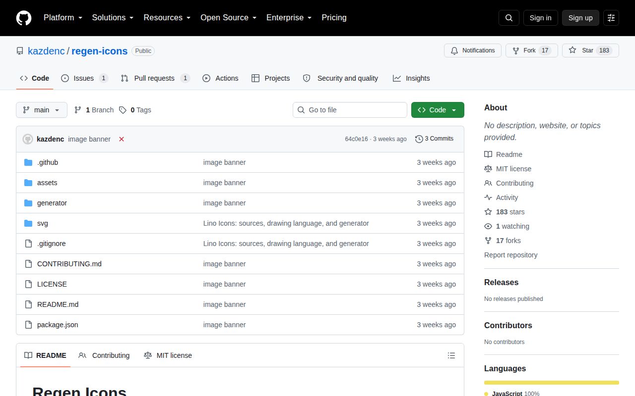 Screenshot of regen-icons (github.com/kazdenc/regen-icons)