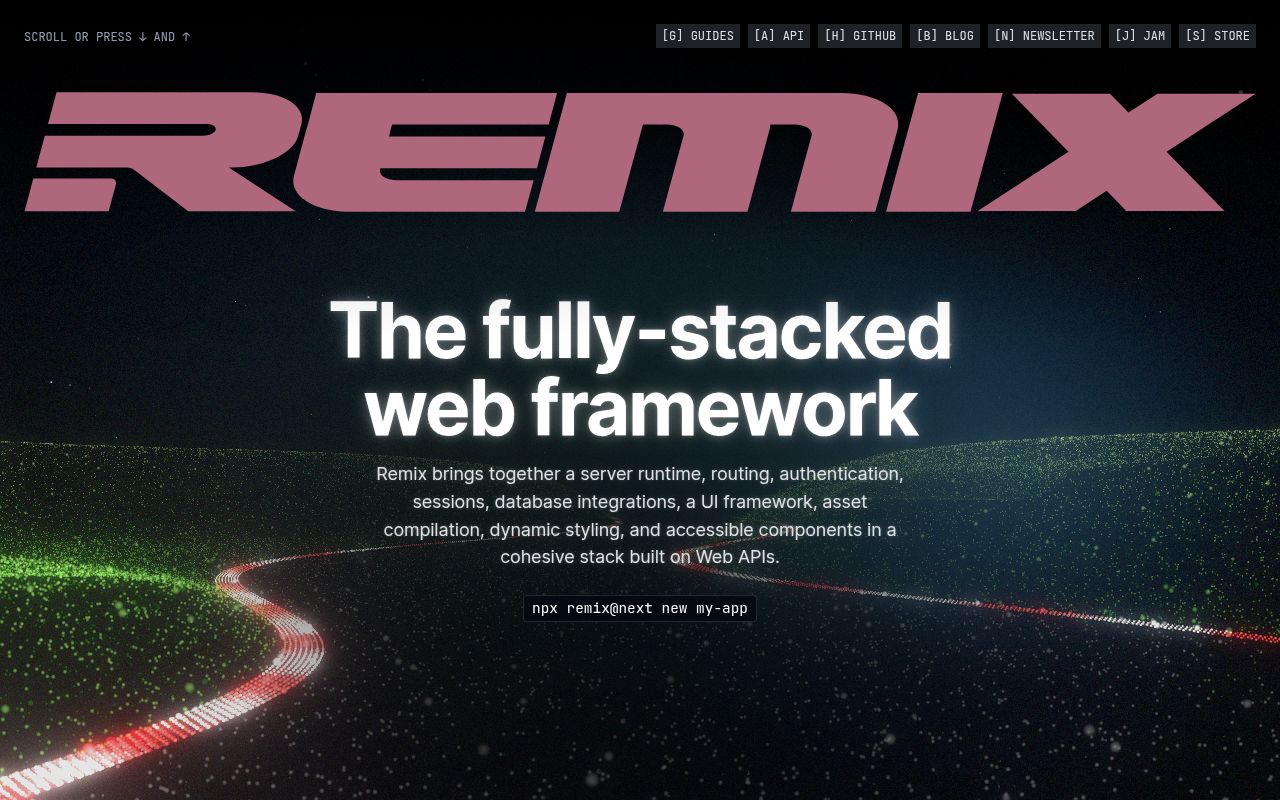 Screenshot of remix (remix.run)