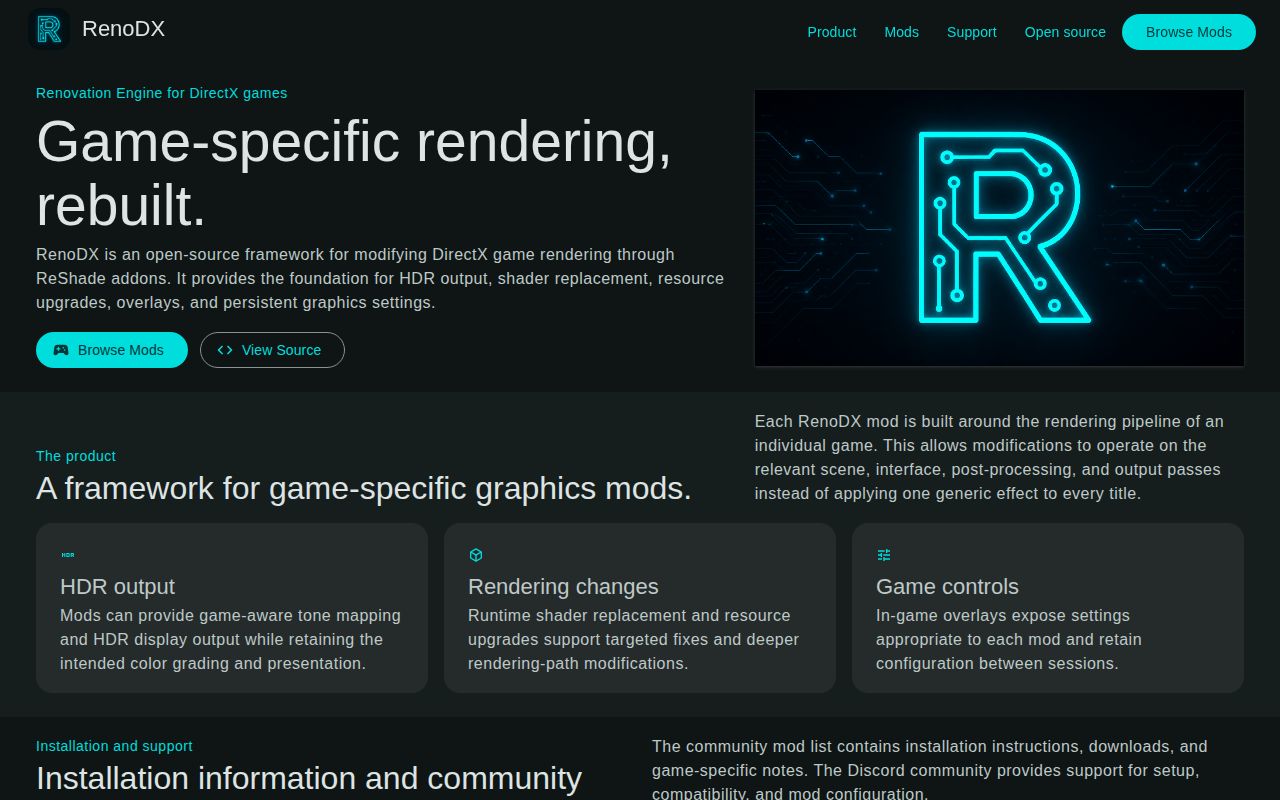 Screenshot of renodx (renodx.com)