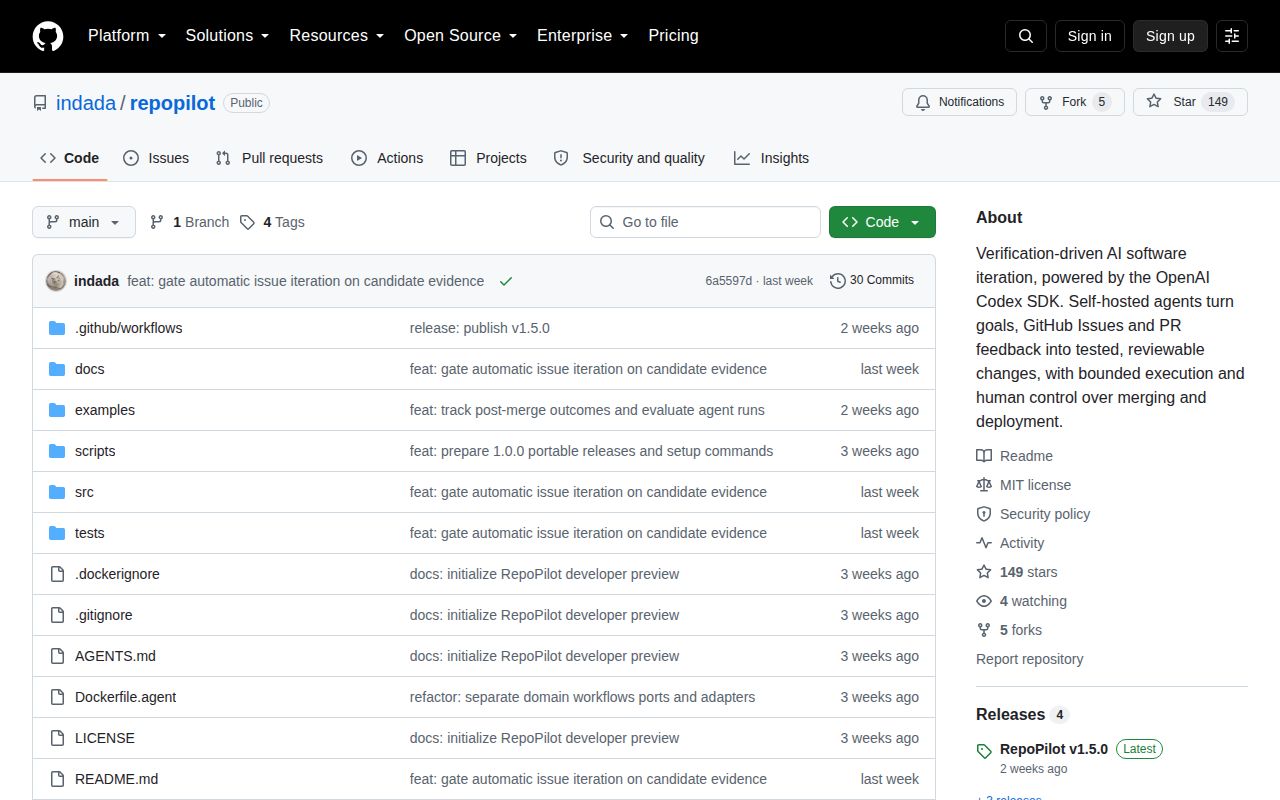 Screenshot of repopilot (github.com/indada/repopilot)