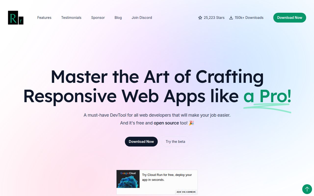 Screenshot of responsively-app (responsively.app)
